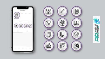 کاور هایلایت آموزشگاه زبان برای پیج اینستاگرام