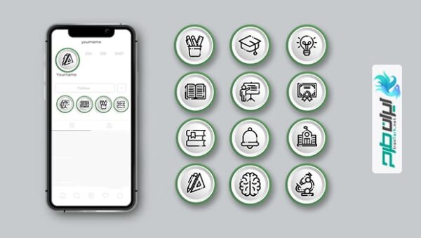 کاور هایلایت نقاشی برای پیج اینستاگرام