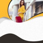 طرح قالب پست اینستاگرام مد و فشن زرد رنگ