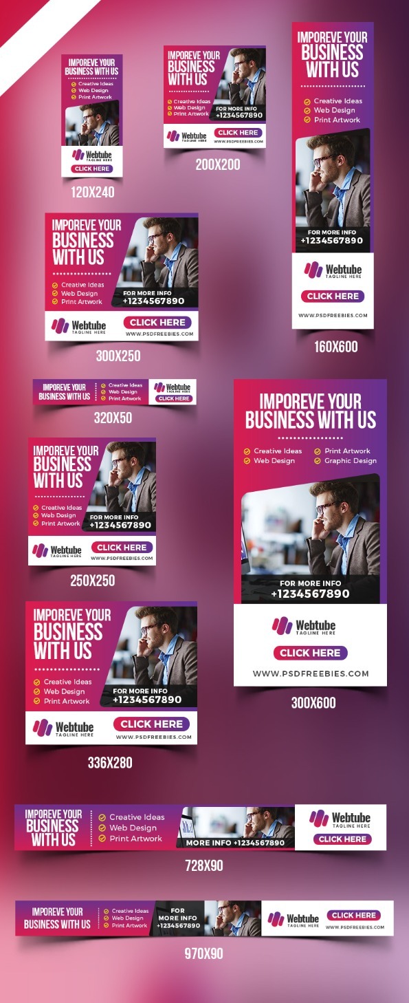 مجموعه بنر کمپینگ تبلیغاتی برای کسب و کار