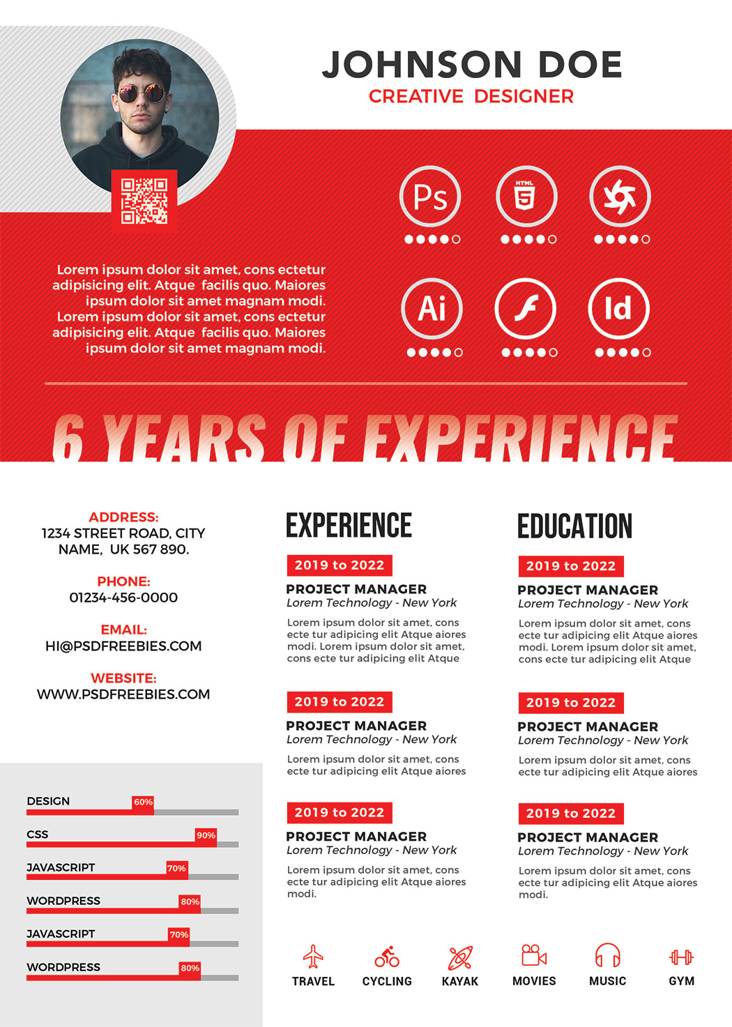 طرح لایه باز رزومه برنامه نویس