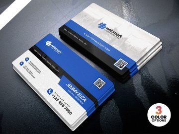 طرح لایه باز کارت ویزیت شرکتی آبی