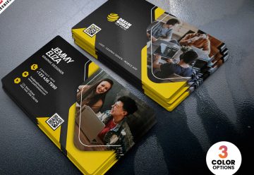 طرح لایه باز کارت ویزیت مدرن مشکی طلایی