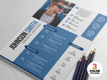 رزومه لایه باز برای طراح گرافیک