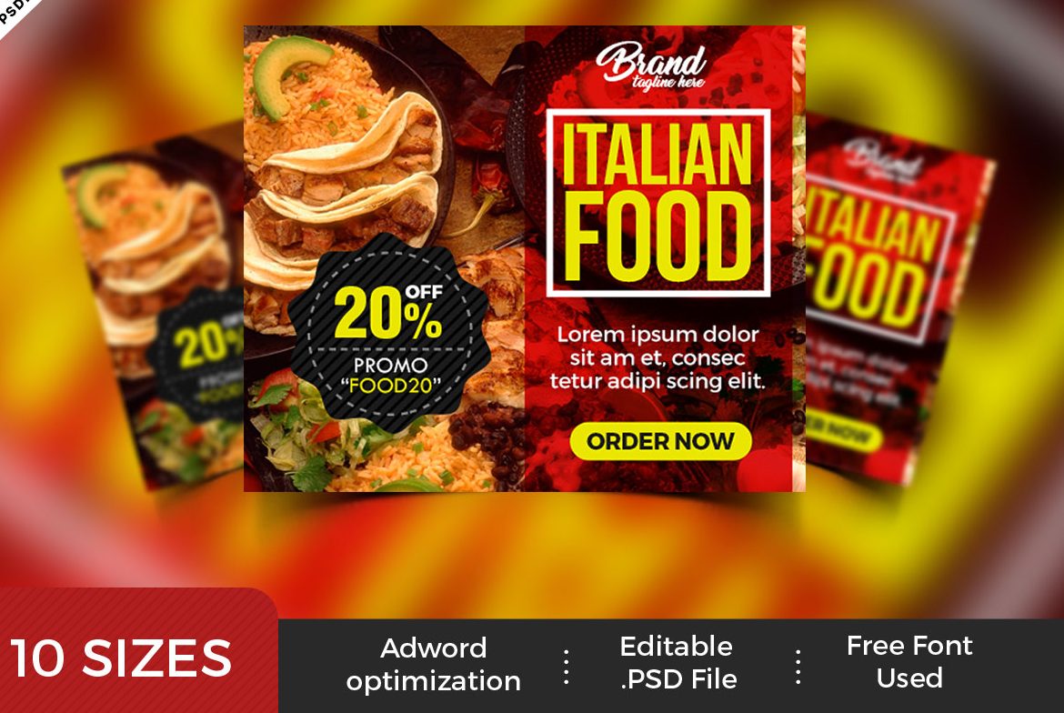 مجموعه پی اس دی بنرهای تبلیغاتی رستوران_661d37be37e62.jpeg بنر تبلیغات رستوران در سایزهای مختلف لایه باز