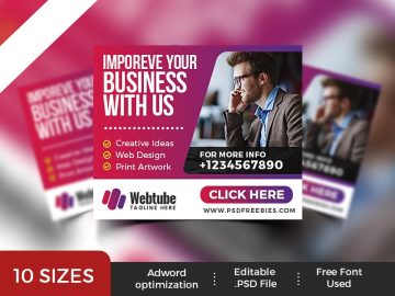 مجموعه بنر کمپینگ تبلیغاتی برای کسب و کار